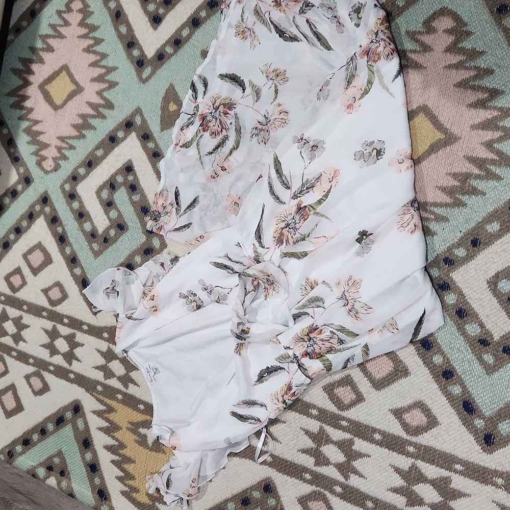 White floral dress